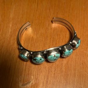 TURQUOISE STERLING SILVER CUFF BRACELET